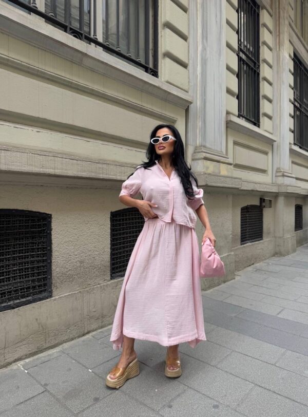 Baby Pink Lenin Suit - Image 2