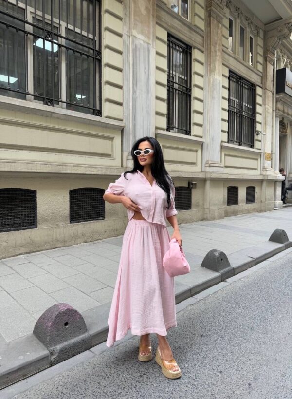 Baby Pink Lenin Suit - Image 3